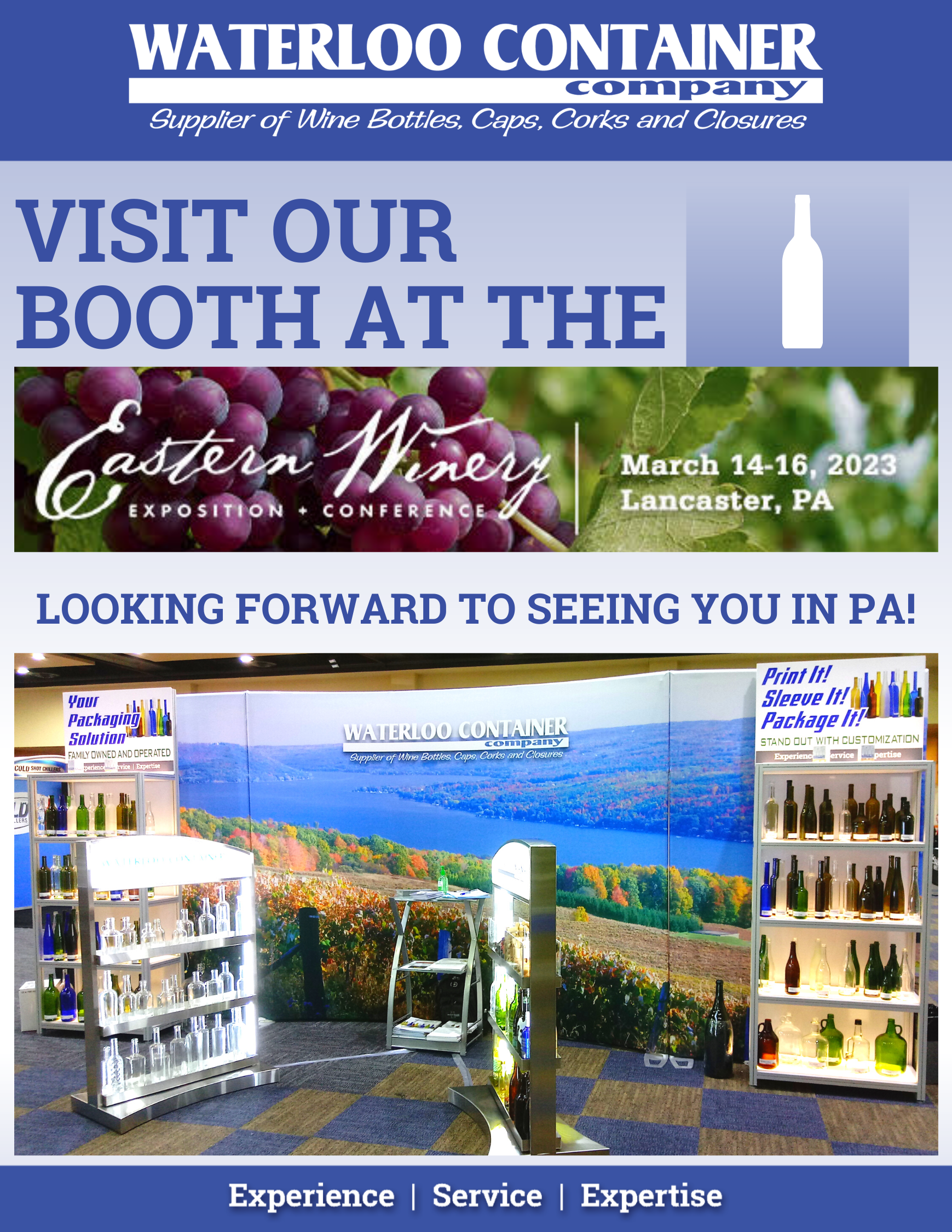 Waterloo Container is at the Eastern Winery Expo 2023!