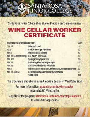 SRCJ Cellar Worker certificate