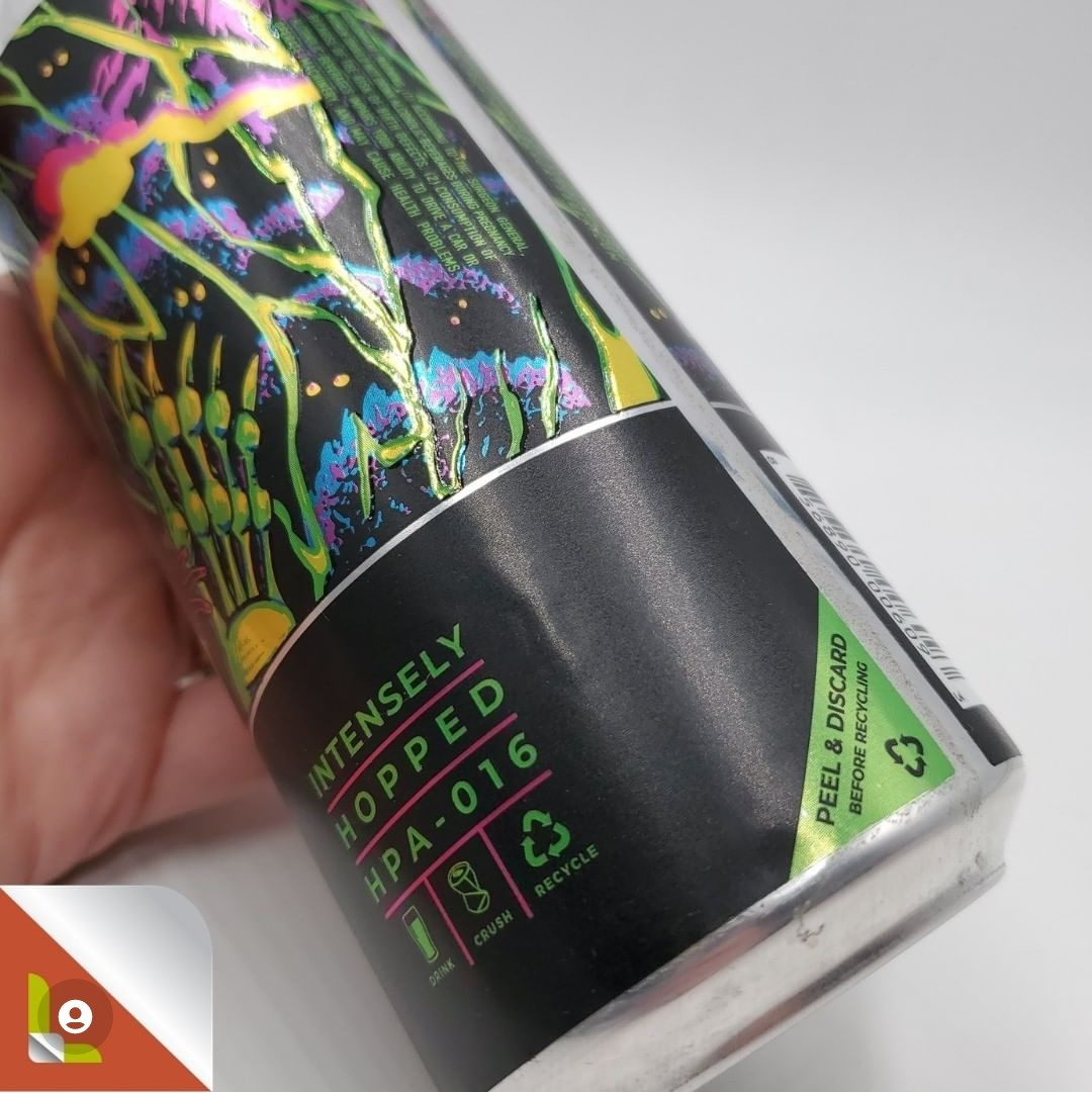 easy peel beer can wrap label