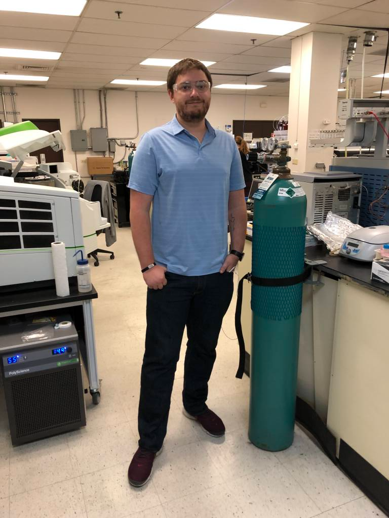 Sean Cullen, chief operating officer of Ellipse Analytics, stands in the company’s Denver laboratory. Ellipse in 2021 received smoke-damage testing accreditation from ANSI. (courtesy of Ellipse Analytics)