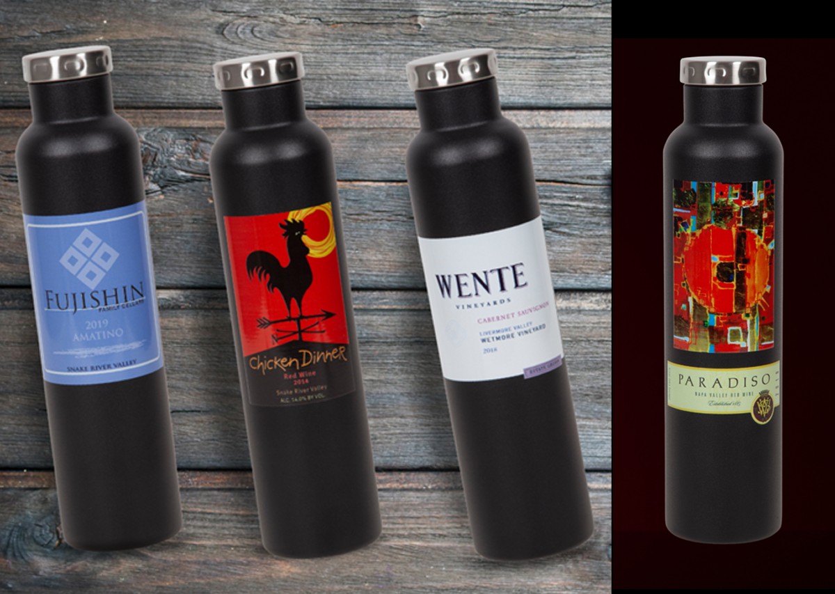 Your Wine Label on Our Reusable Growler